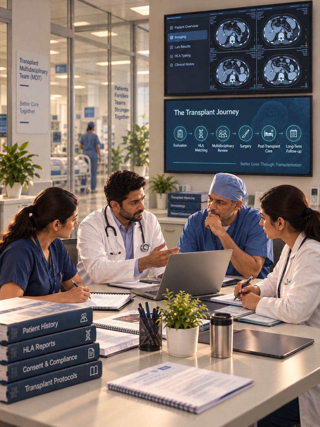 Multi-disciplinary transplant review meeting
