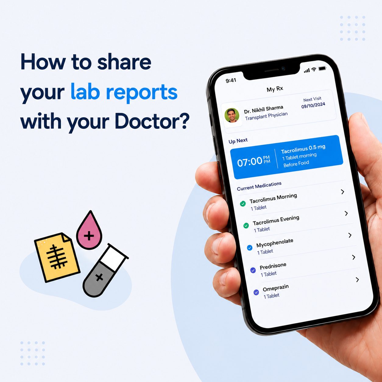 How to share your lab reports with your doctor